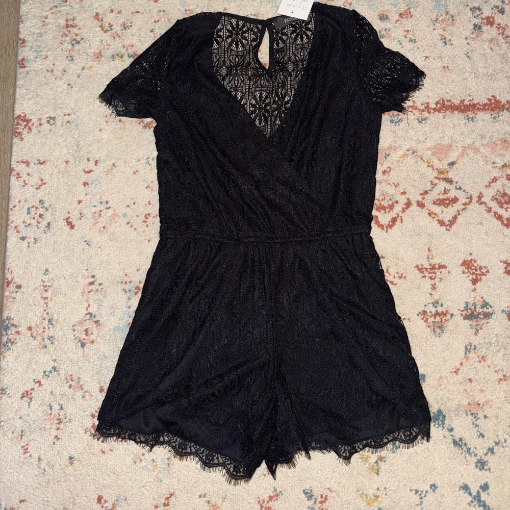 Black Lace Romper